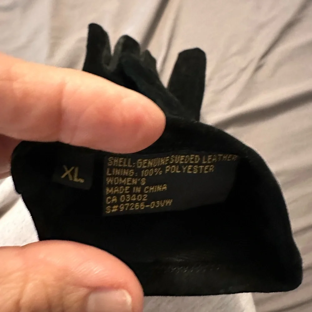 Harley-Davidson Black Suede Gloves